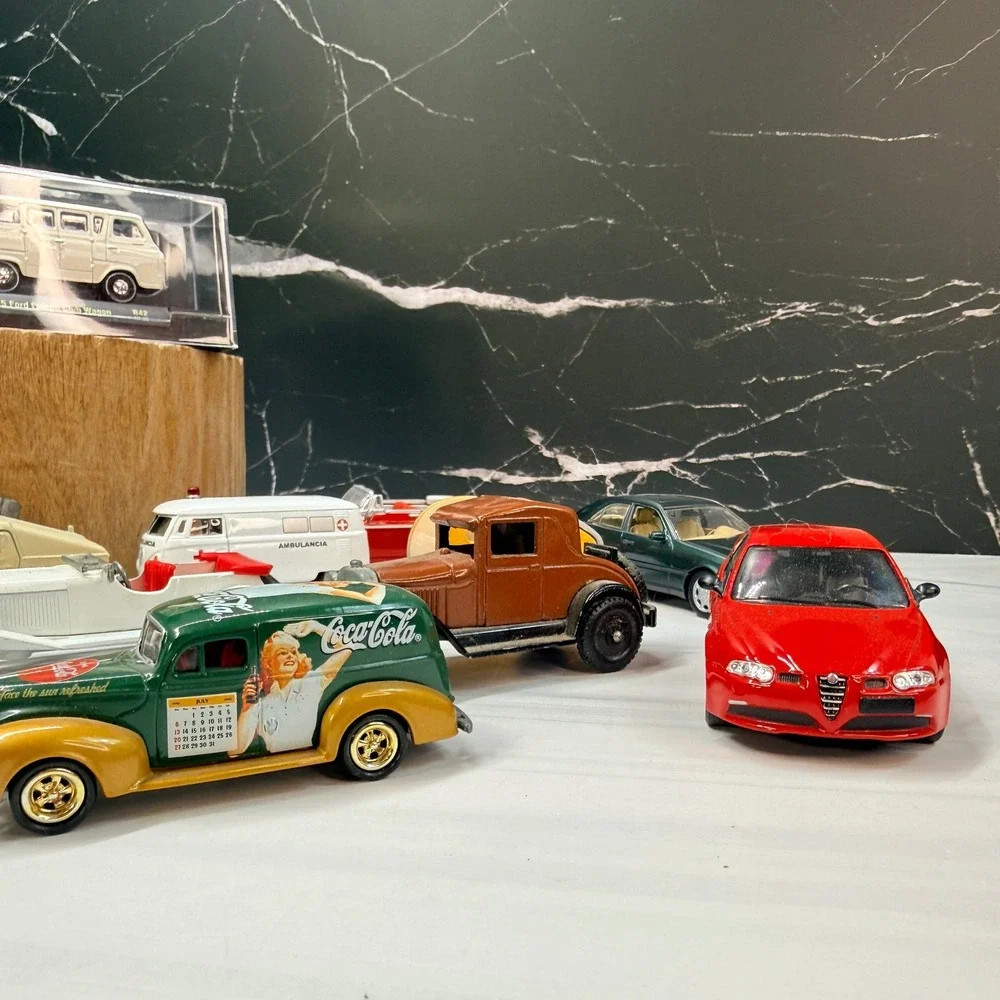 Mixed Diecast Car Lot 20pc Mercedes Porsche Ford Coca-Cola Vintage Models